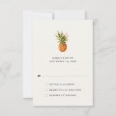 Moderne tropische Ananas RSVP Karte (Vorderseite)