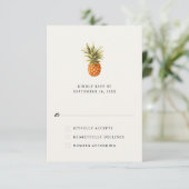 Moderne tropische Ananas RSVP Karte (Stehend Vorderseite)