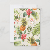 Moderne tropische Ananas RSVP Karte (Rückseite)