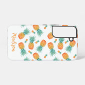 Moderne tropische Ananas Samsung Galaxy Hülle (Rückseite (Horizontal))
