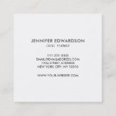 Moderne tropische Aquarell-Blätter beruflich Quadratische Visitenkarte (Rückseite)