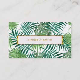 Moderne tropische Aquarellbäume beruflich Visitenkarte