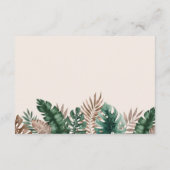 Moderne tropische Aquarellblume-RSVP-Karte Hinweiskarte (Rückseite)