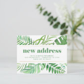 Moderne tropische Blätter| Ankündigung der Bewegun (Stehend Vorderseite)