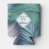 Moderne tropische Blätter aus Blumen: Dosenkühler (Vorderseite)