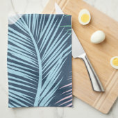 Moderne tropische Blätter aus Blumen: Geschirrtuch (Viertel Falte)