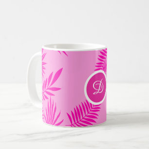 Moderne tropische Blätter aus dem 20. Jahrhundert, Kaffeetasse