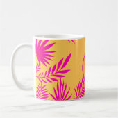 Moderne tropische Blätter des 20. Jahrhunderts in Kaffeetasse (Links)