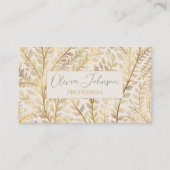 Moderne tropische Blätter Grün Visitenkarte (Vorderseite)