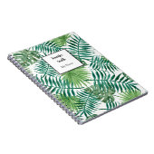 Moderne tropische Blätter in Aquarellen personalis Notizblock (Rechte Seite)