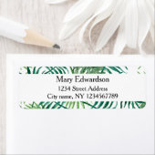 Moderne tropische Blätter in Aquarellen Rücksendea (Insitu)