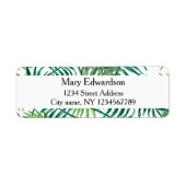 Moderne tropische Blätter in Aquarellen Rücksendea (Vorne)