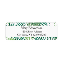 Moderne tropische Blätter in Aquarellen Rücksendea