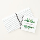 Moderne tropische Blätter mit Wasserfarbe Notizblock (Innenseite)