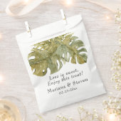 Moderne tropische Blätter Palm Wedding Geschenktütchen (Ausgeschnitten)