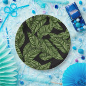 Moderne tropische Blätter Pappteller (Party)