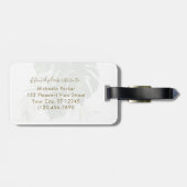 Moderne tropische Blätter Personalisiert Gepäckanhänger (Rückseite horizontal)