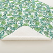 Moderne tropische Blätter Sherpadecke (3/4)