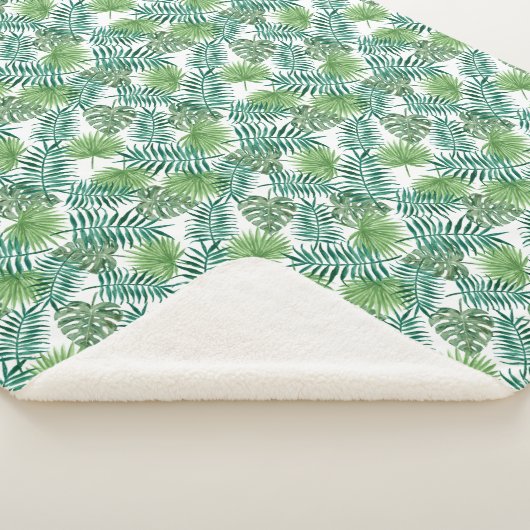 Moderne tropische Blätter Sherpadecke (3/4)