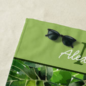 Moderne tropische Blätter Strandtuch (Beispiel)