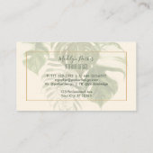 Moderne tropische Blätter Visitenkarte (Rückseite)