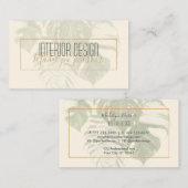 Moderne tropische Blätter Visitenkarte (Vorne/Hinten)