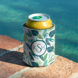 Moderne tropische Blattmuster Dosenkühler