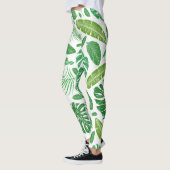 Moderne tropische Blattmuster Leggings (Links)