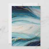 Moderne Tropische Bliss Gold Ink Ocean Wave Weddin Einladung (Rückseite)