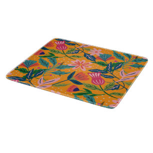 Moderne tropische Blumengestaltung Schneidebrett
