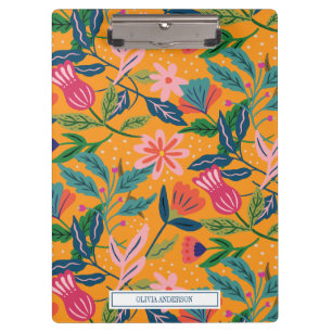 Moderne tropische Blumenmuster Klemmbrett
