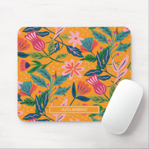 Moderne tropische Blumenmuster Mousepad