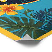 Moderne tropische Blütenpracht Positiv Poster (Ecke)