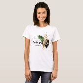 Moderne tropische botanische abstrakte Bridesmaid T-Shirt (Vorne ganz)