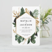 Moderne tropische botanische Blattbildung Sommerho (Stehend Vorderseite)