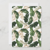 Moderne tropische botanische Blattbildung Sommerho (Rückseite)