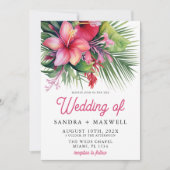 Moderne tropische Botanische Hochzeit Einladung (Vorderseite)