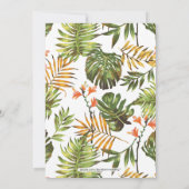 Moderne Tropische Brautdusche einladen Einladung (Rückseite)