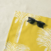 Moderne tropische Datumspalme gelb Strandtuch (Beispiel)