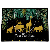 Moderne tropische Dschungel-Safari-Tiere wildes Große Geschenktüte (Vorderseite)