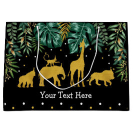 Moderne tropische Dschungel-Safari-Tiere wildes Große Geschenktüte