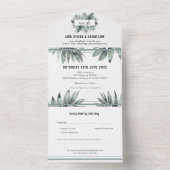 Moderne tropische Eleganz All In One Einladung (Innen Boden)