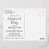 Moderne Tropische Engagement Partei Einladung Gold (Rückseite)