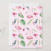 Moderne Tropische Flamingo Geburtstagsparty Einladung (Rückseite)