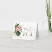 Moderne tropische Flamingo Kinderdusche oder Gebur Dankeskarte (Vorderseite)