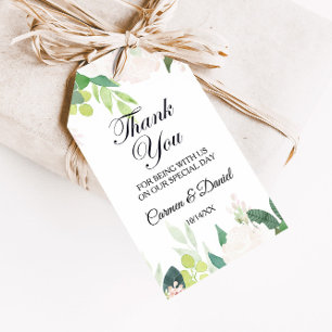 Moderne tropische Flora Vielen Dank Geschenkanhänger