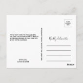 Moderne tropische Flora Vielen Dank Postkarte (Rückseite)