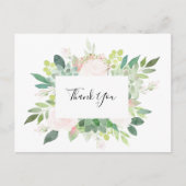 Moderne tropische Flora Vielen Dank Postkarte (Vorderseite)