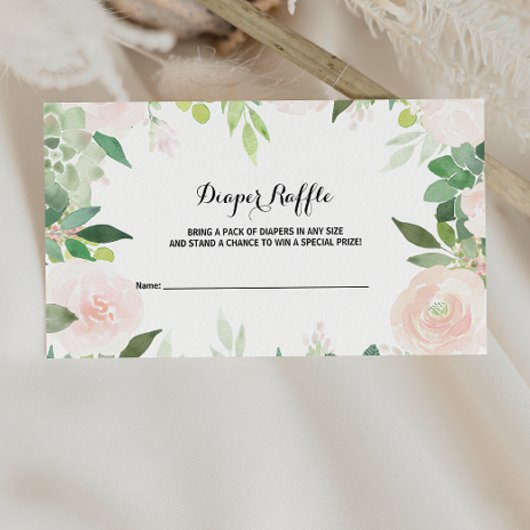 Moderne tropische Flora-Windeln Begleitkarte