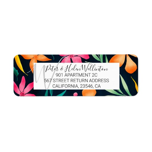 Moderne tropische, florale Wasserfarbenmuster (Vorne)